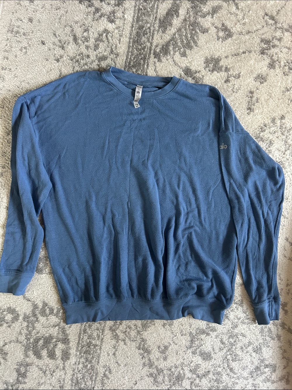 ALO Yoga Slate Blue Crewneck Sweater